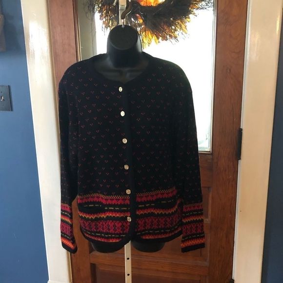 Tally Ho Sweaters - 797 VINTAGE Tally Ho Button Cardigan with Pockets